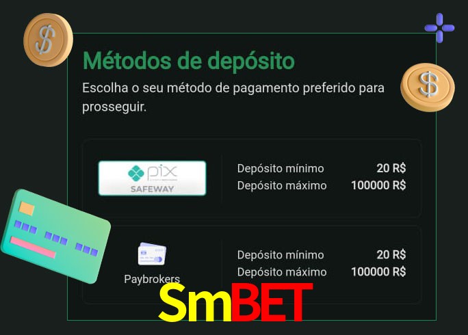 O cassino Smbet oferece uma grande variedade de métodos de pagamento